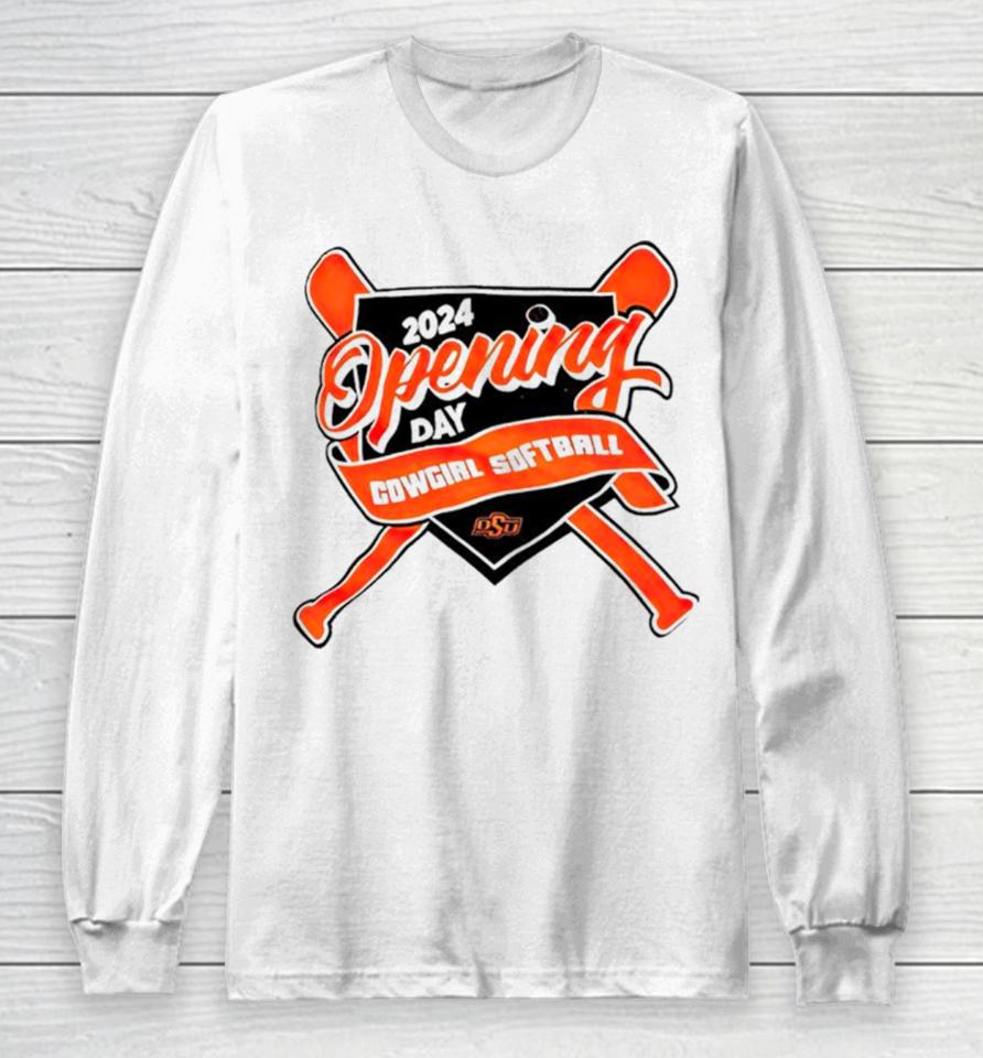 Oklahoma State Cowboys 2024 Opening Day Cowgirl Softball Long Sleeve T-Shirt