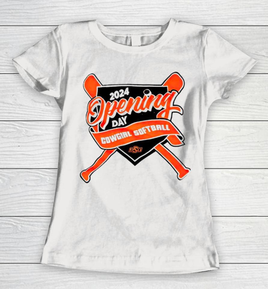 Oklahoma State Cowboys 2024 Opening Day Cowgirl Softball Women T-Shirt