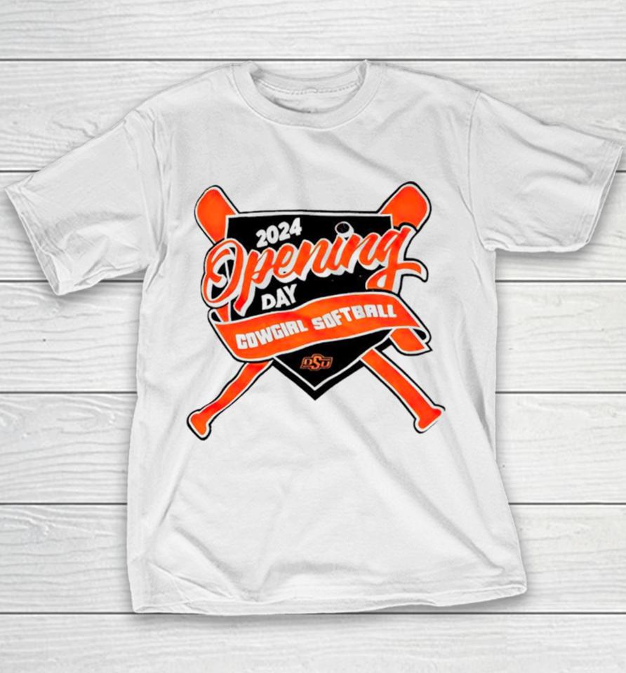 Oklahoma State Cowboys 2024 Opening Day Cowgirl Softball Youth T-Shirt