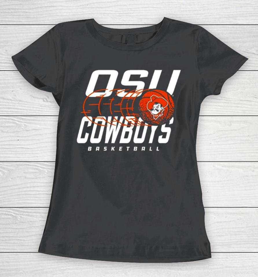 Oklahoma State Cowboys Basketball Logo Women T-Shirt