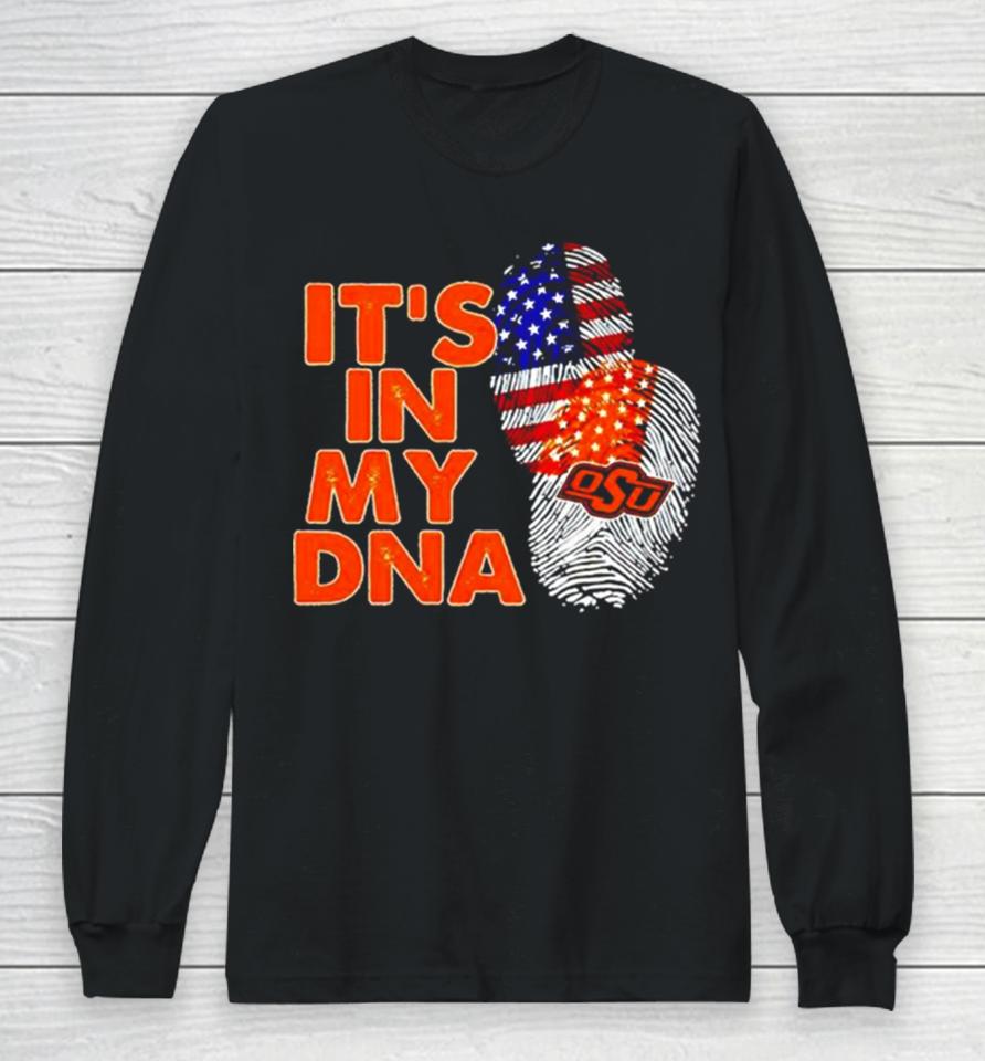 Oklahoma State Cowboys It’s In My Dna Fingerprint Long Sleeve T-Shirt