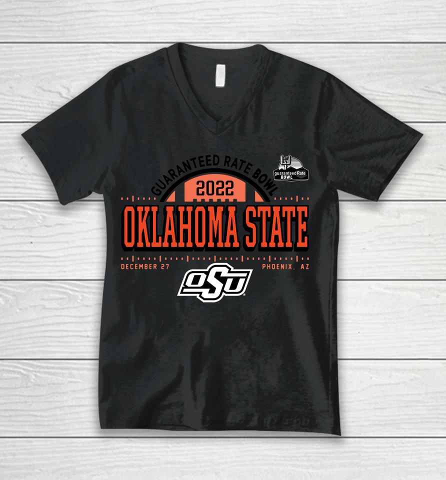 Oklahoma State Cowboys Orange Guaranteed Rate Bowl Bound Unisex V-Neck T-Shirt