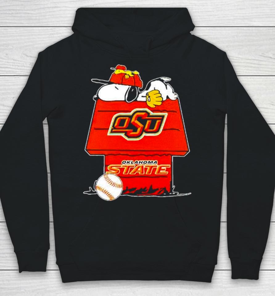 Oklahoma State Cowboys Snoopy And Woodstock The Peanuts Baseball Hoodie
