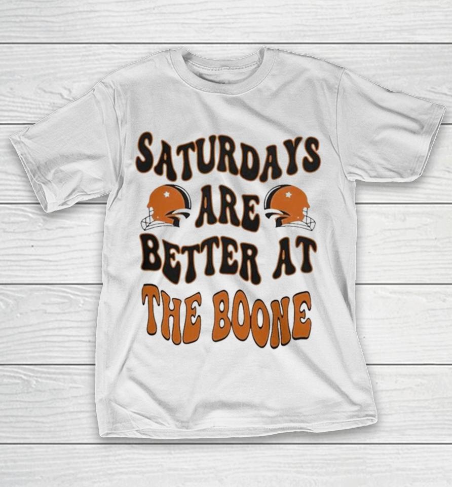 Oklahoma State Football Saturdays Are Better At The Boone 2023 Helmet T-Shirt