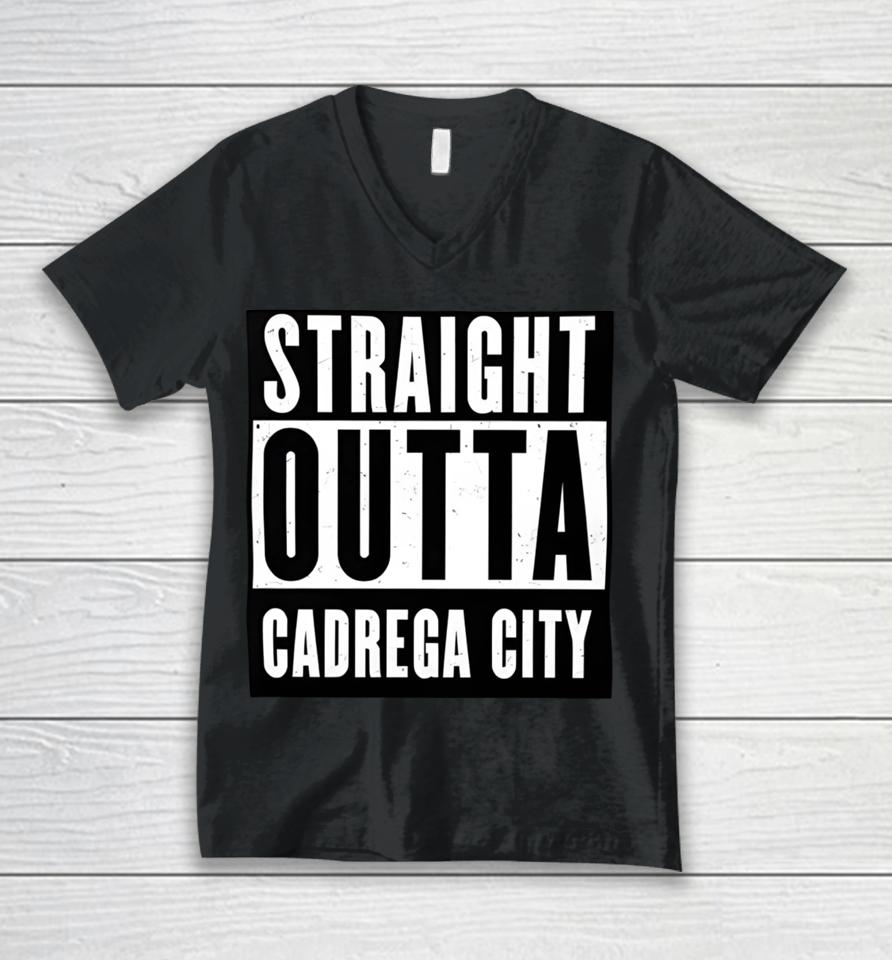 Okthen Straight Outta Cadrega City Unisex V-Neck T-Shirt