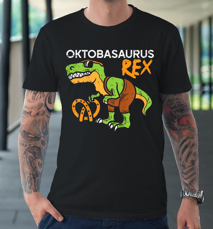 Oktobasaurus Rex Oktoberfest Trex Bavaria Dinosaur Boys Kids Premium T-Shirt