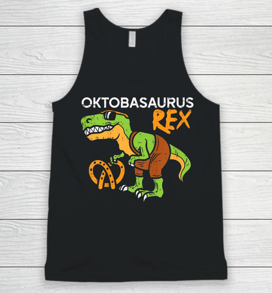 Oktobasaurus Rex Oktoberfest Trex Bavaria Dinosaur Boys Kids Unisex Tank Top