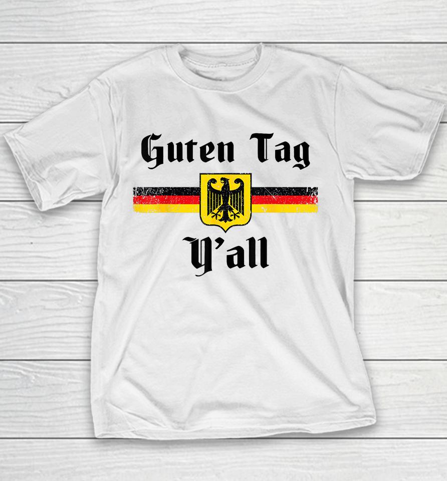 Oktoberfest German Flag Eagle Prost Guten Tag Y'all Fun Tee Youth T-Shirt