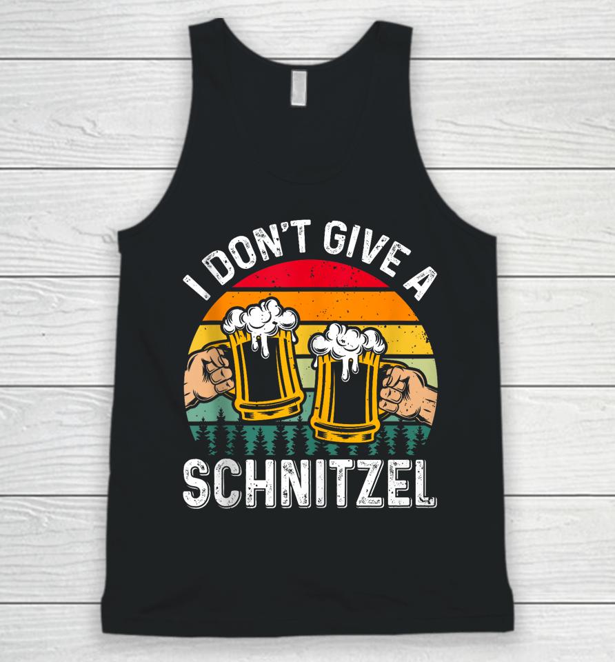 Oktoberfest I Don't Give A Schnitzel Beer Fan German Food Unisex Tank Top