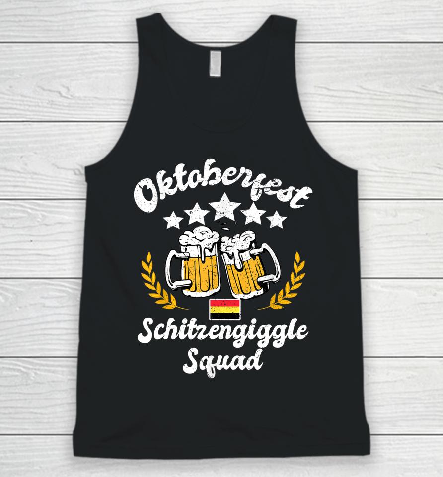 Oktoberfest Schitzengiggle Squad Happy Bavarian Festival Unisex Tank Top