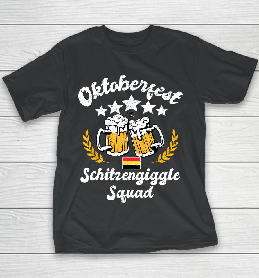 Oktoberfest Schitzengiggle Squad Happy Bavarian Festival Youth T-Shirt