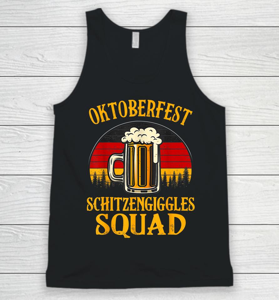 Oktoberfest Schitzengiggles Squad Beer Behavior Funny Unisex Tank Top