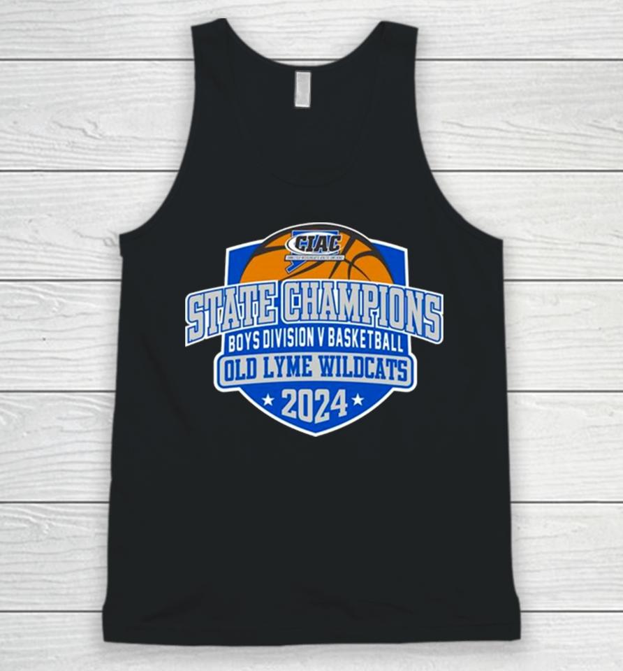 Old Lyme Wildcats 2024 Ciac Boys Division V Basketball State Champions Unisex Tank Top