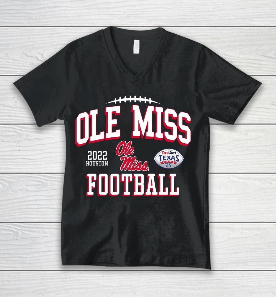 Ole Miss Rebels 2022 Texas Bowl Unisex V-Neck T-Shirt