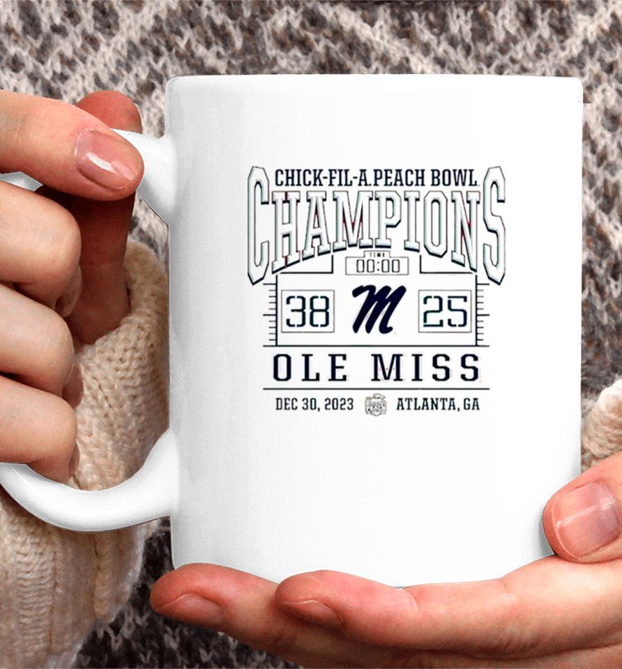 Ole Miss Rebels 2023 Peach Bowl Champions Coffee Mug