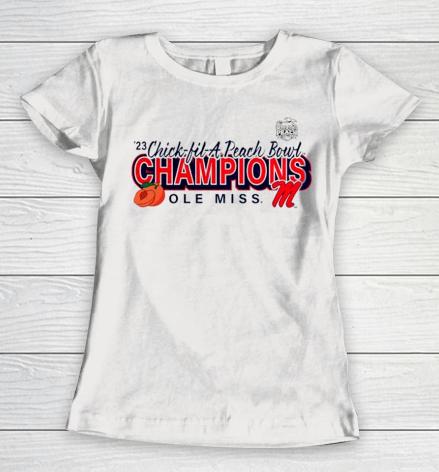 Ole Miss Rebels 2023 Peach Bowl Champions Superior Ability Women T-Shirt