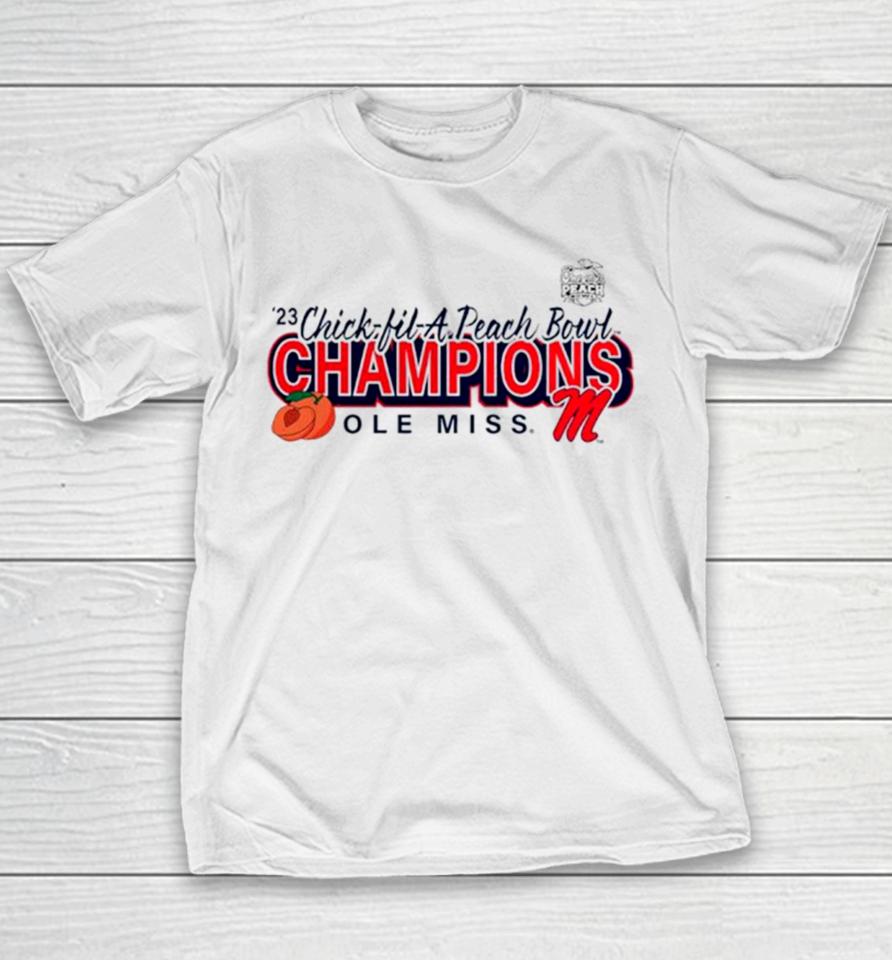 Ole Miss Rebels 2023 Peach Bowl Champions Superior Ability Youth T-Shirt