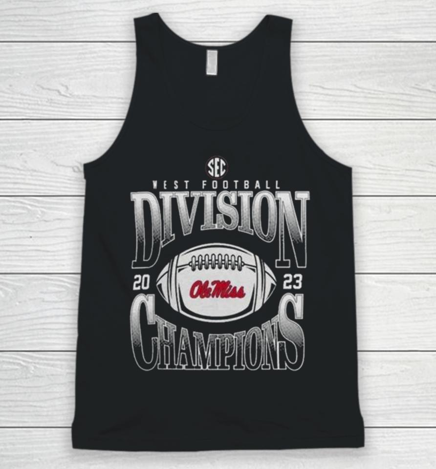 Ole Miss Rebels 2023 Sec West Football Division Champions Goal Line Stand Unisex Tank Top