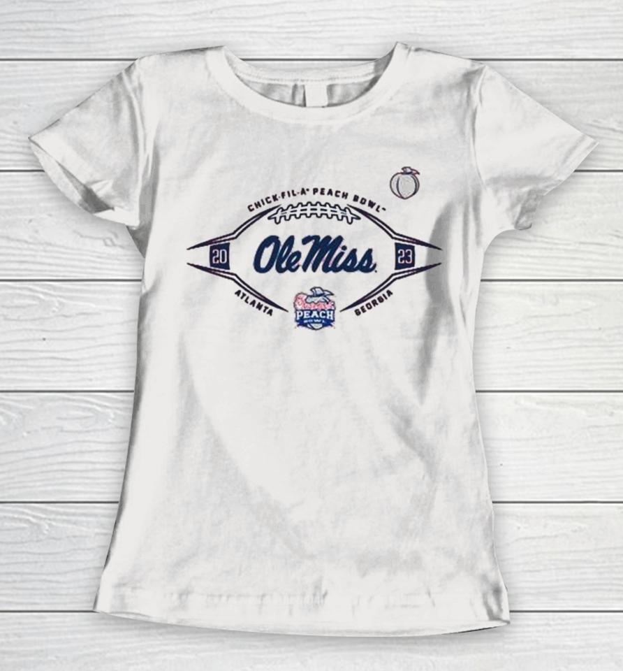 Ole Miss Rebels Football 2023 Chick Fil A Peach Bowl Women T-Shirt