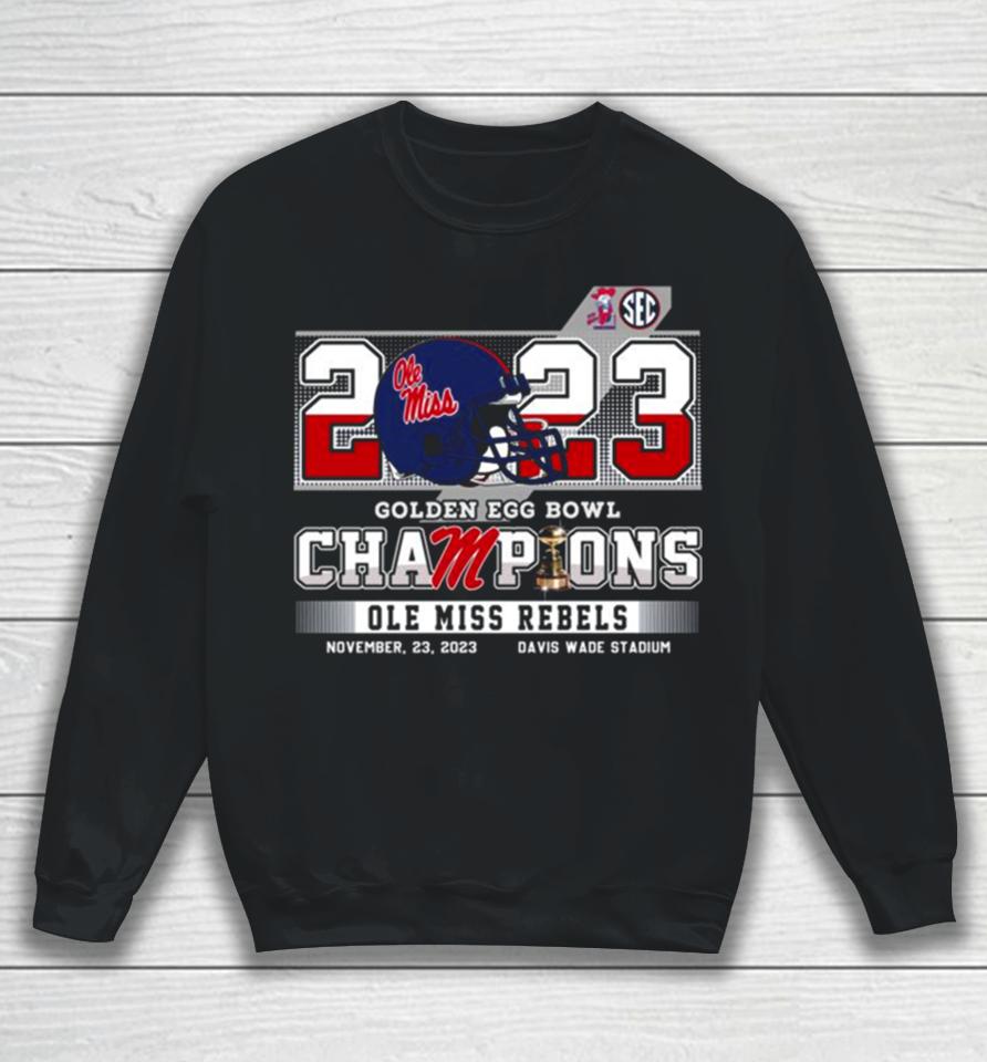 Ole Miss Rebels Football 2023 Golden Egg Bowl Champions Sweatshirt