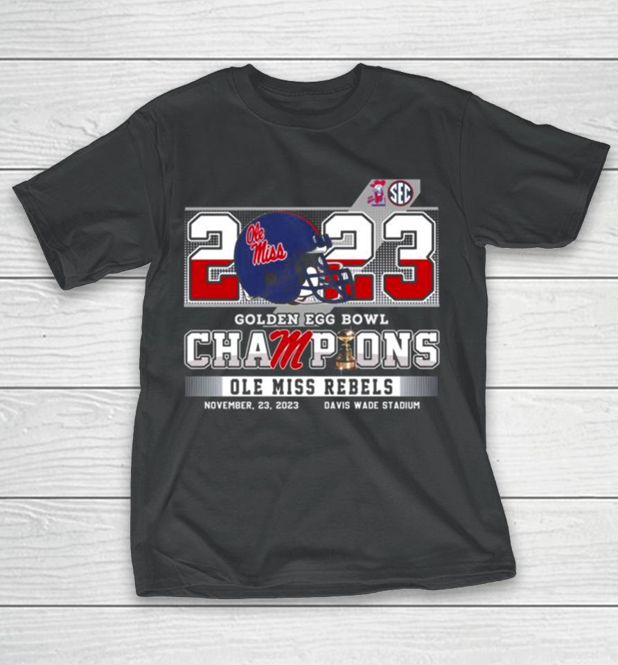 Ole Miss Rebels Football 2023 Golden Egg Bowl Champions T-Shirt