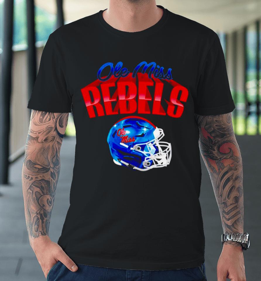 Ole Miss Rebels Football Glossy Helmet Premium T-Shirt