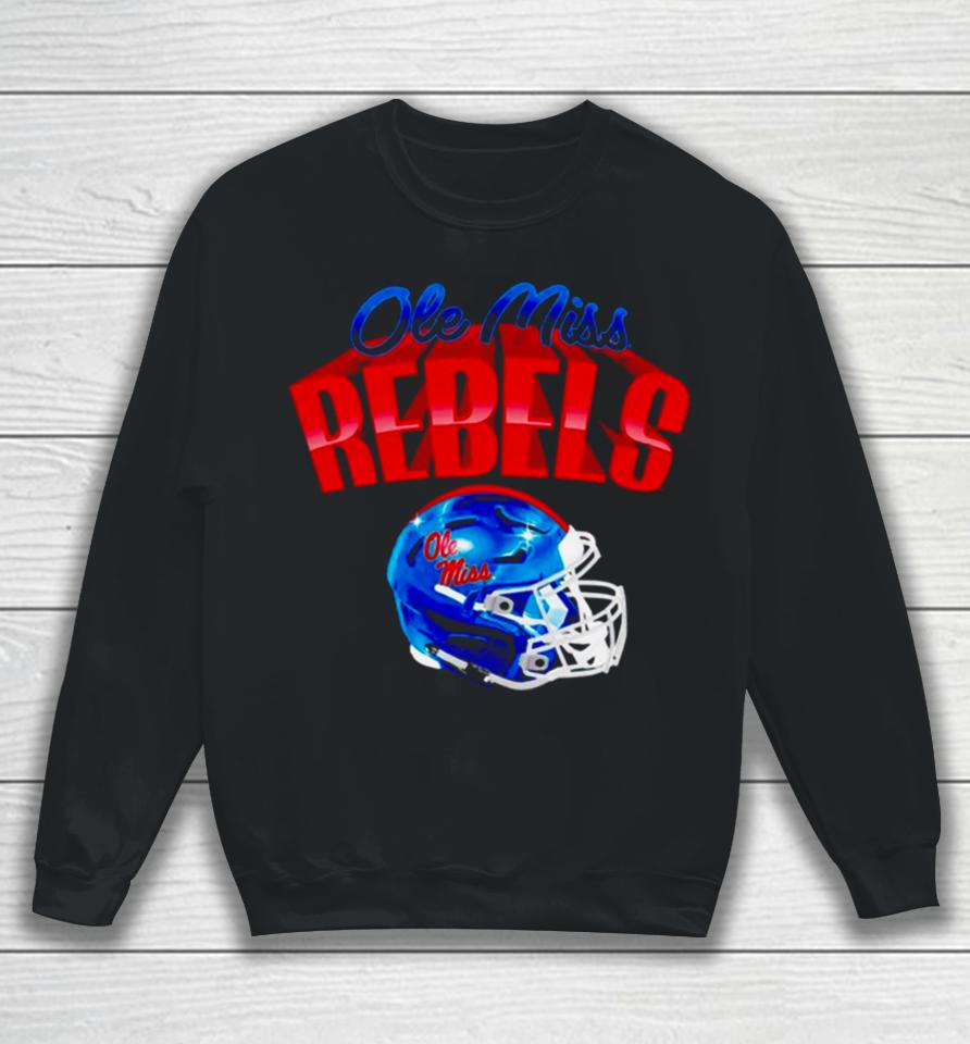 Ole Miss Rebels Football Glossy Helmet Sweatshirt