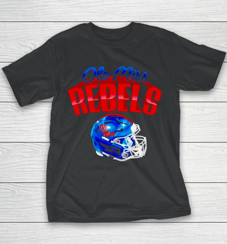 Ole Miss Rebels Football Glossy Helmet Youth T-Shirt