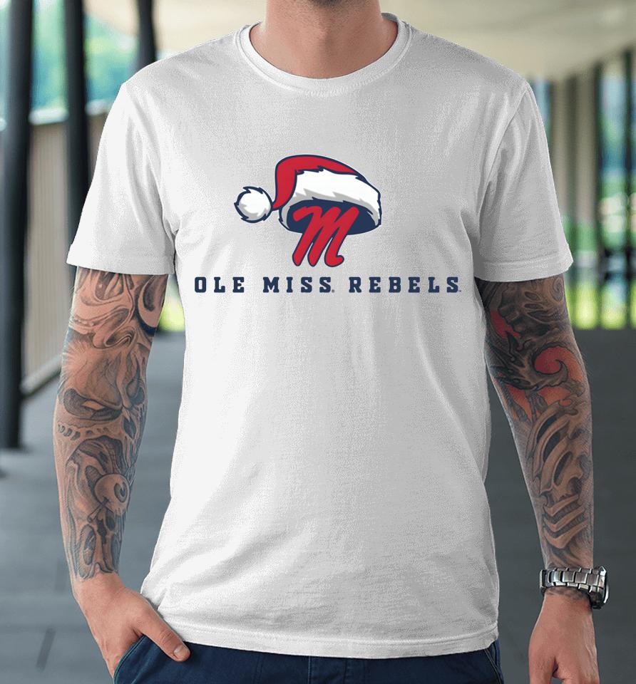 Ole Miss Rebels Logo Santa Hat 2022 Premium T-Shirt