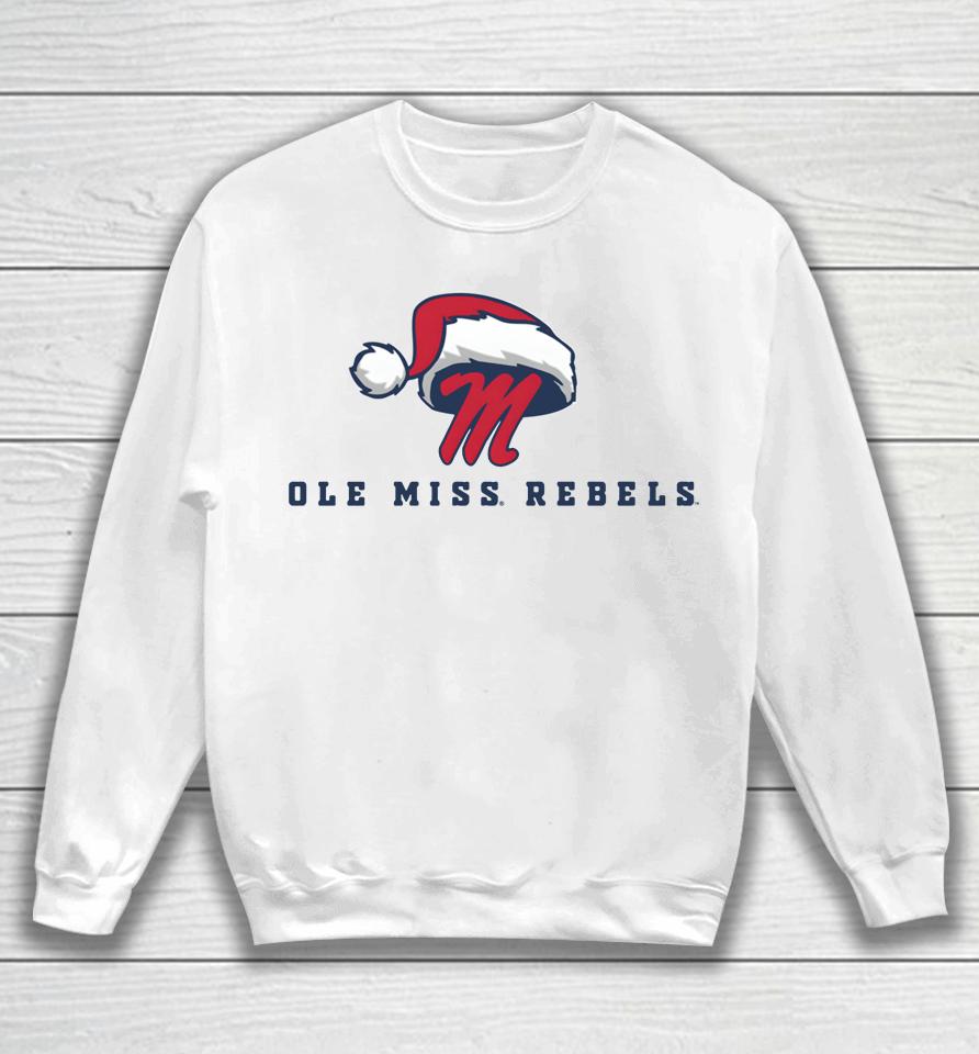 Ole Miss Rebels Logo Santa Hat 2022 Sweatshirt