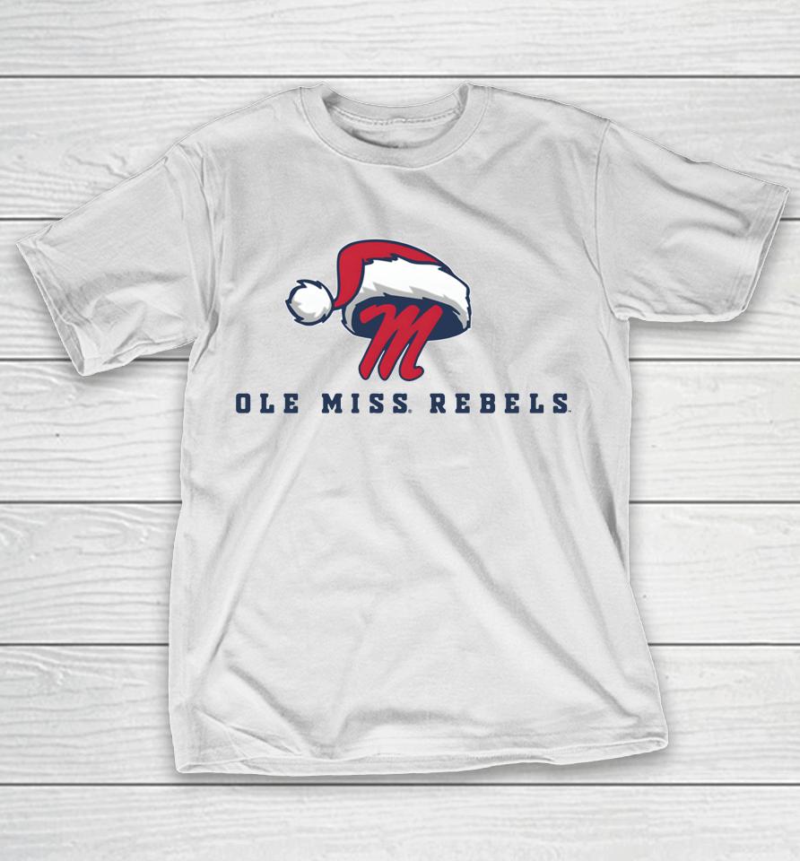 Ole Miss Rebels Logo Santa Hat 2022 T-Shirt