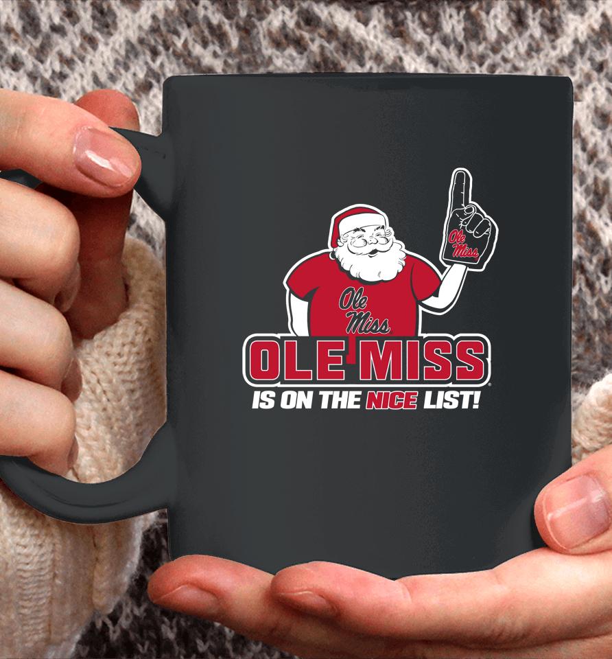 Olemiss Santa's Is On The Nice List Christmas Coffee Mug
