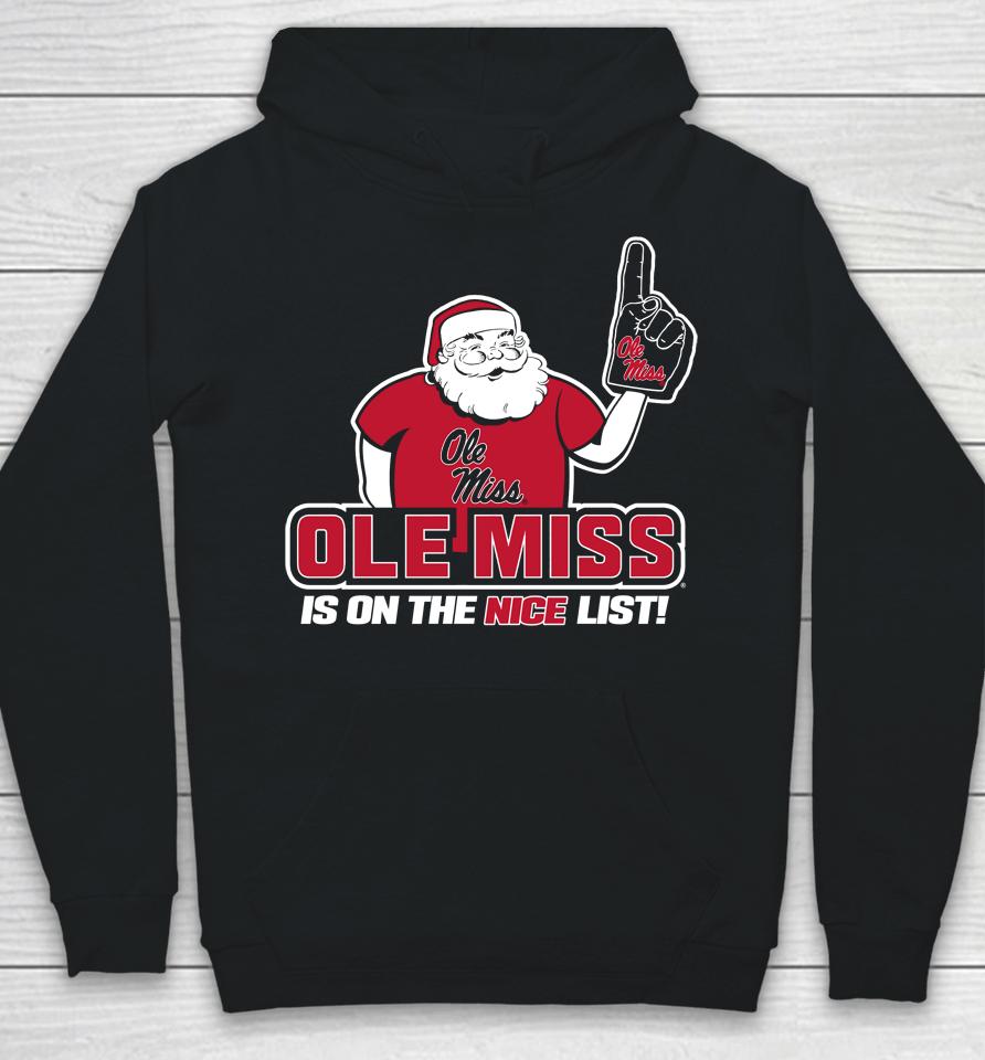 Olemiss Santa's Is On The Nice List Ole Miss Rebels Shop Hoodie
