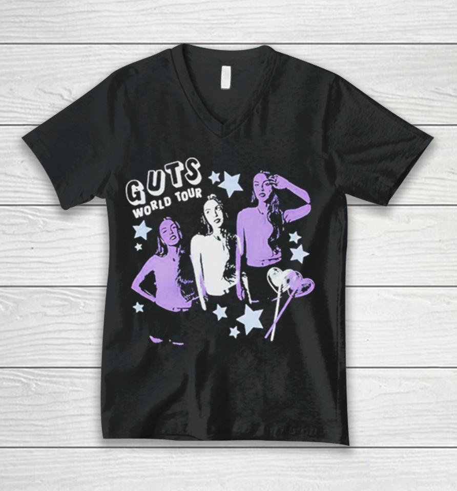 Olivia Rodrigo Guts World Tour Lollypop Dateback Unisex V-Neck T-Shirt