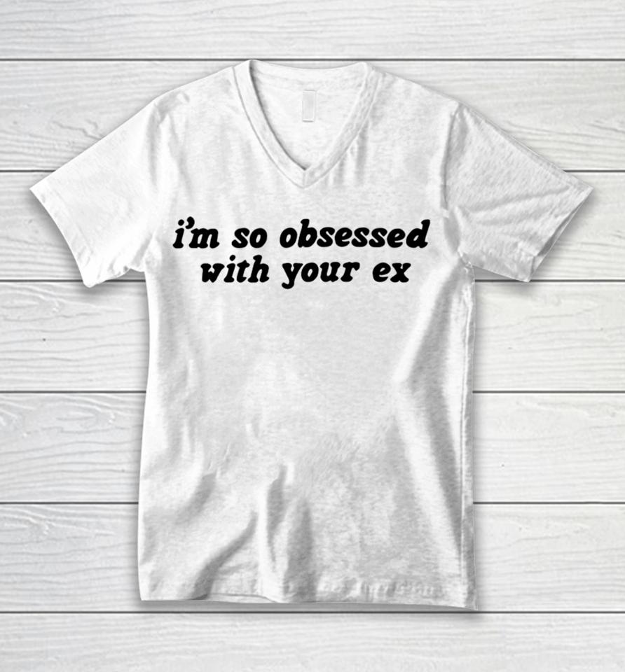Oliviarodrigo Store I'm So Obsessed With Your Ex Unisex V-Neck T-Shirt
