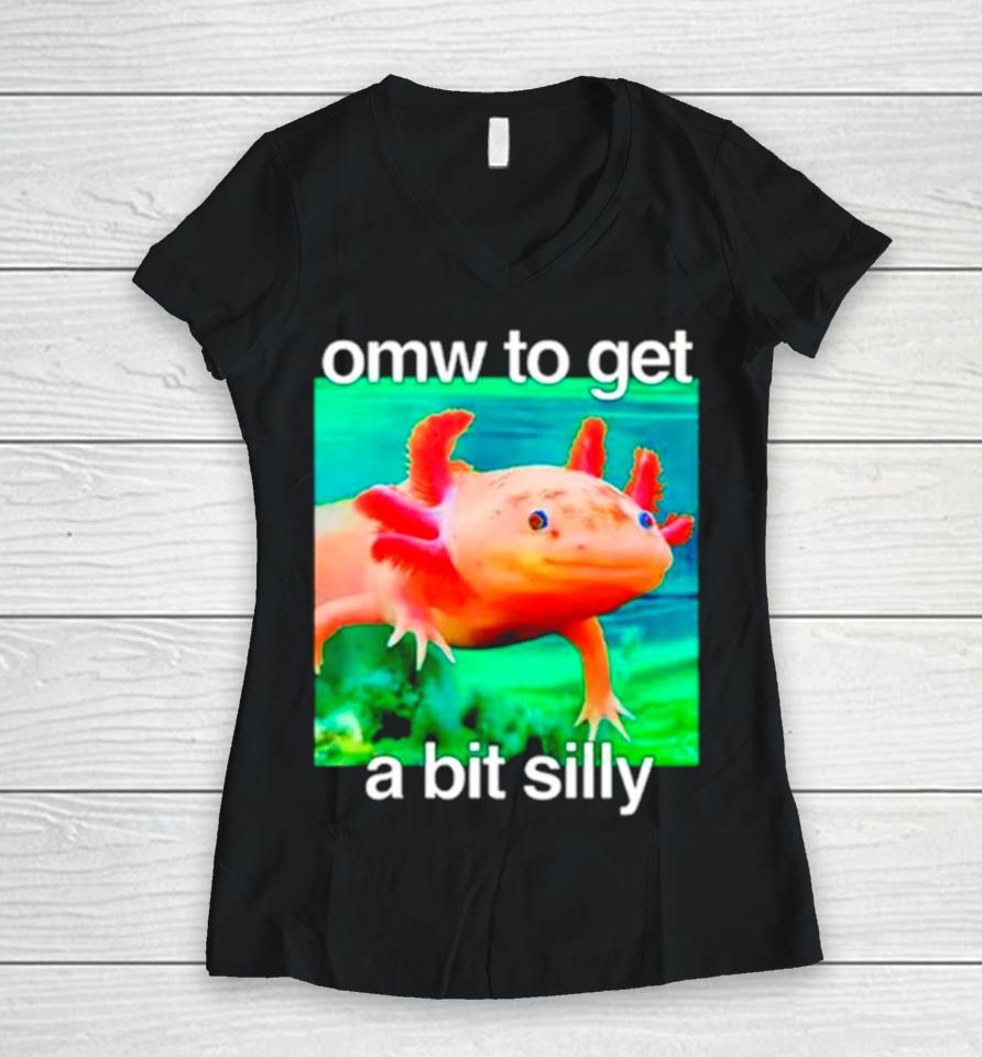 Omw To Get A Bit Silly Axolotl Women V-Neck T-Shirt