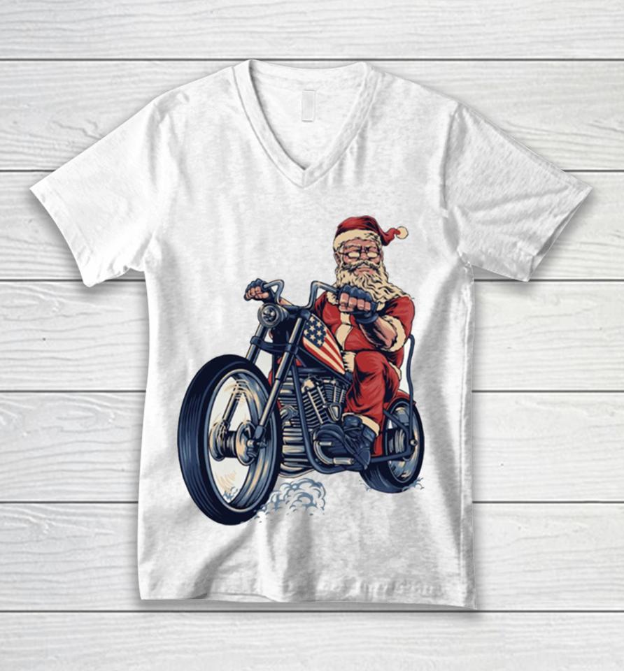 On A Motorcycle For Enthusiasts Lovers Riders Unisex V-Neck T-Shirt