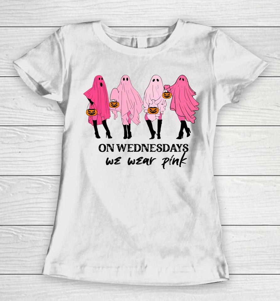 On Wednesday We Wear Pink Ghost Women T-Shirt