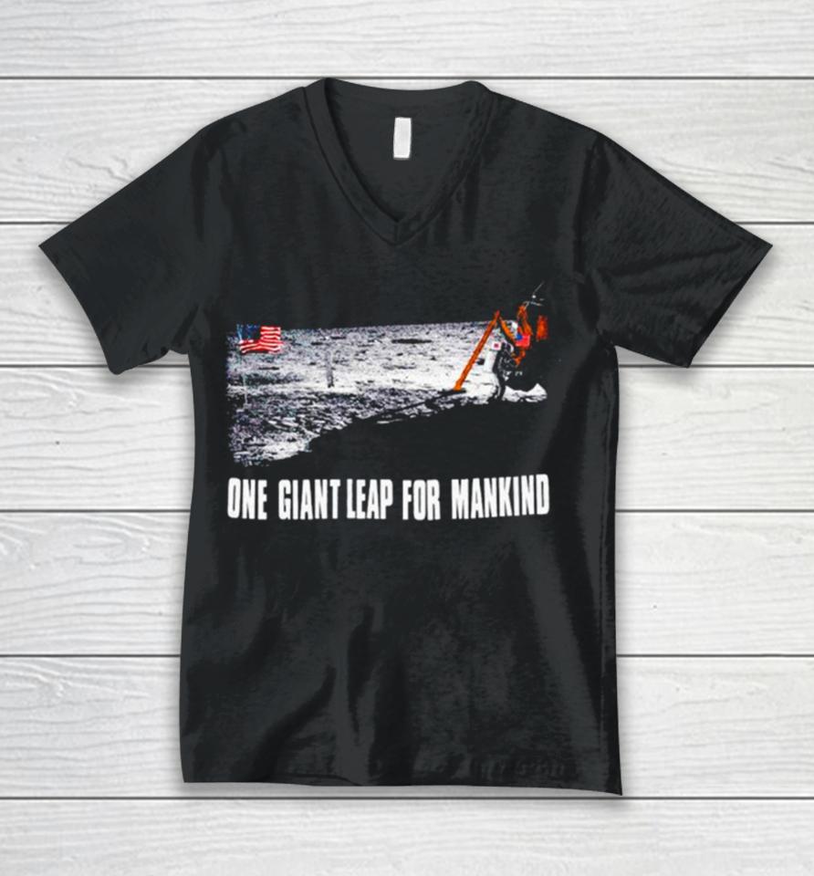 One Giant Leap For Mankind Unisex V-Neck T-Shirt