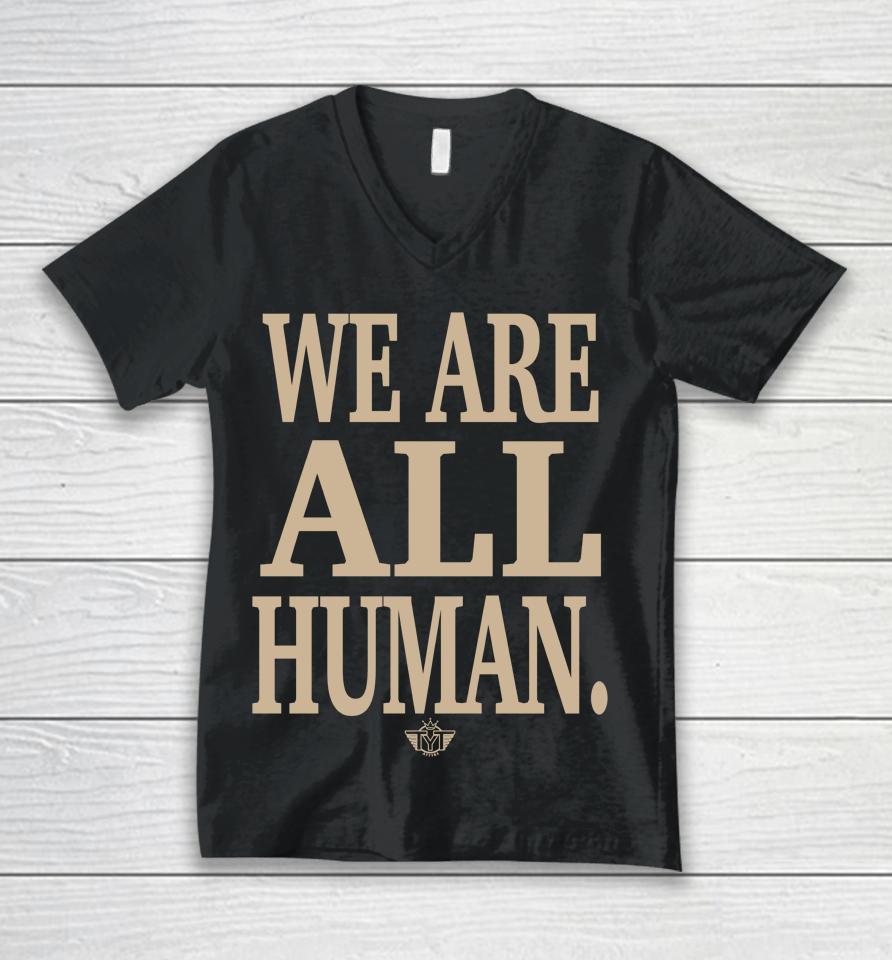 One Luv Hue Man Race We Are All Human Unisex V-Neck T-Shirt