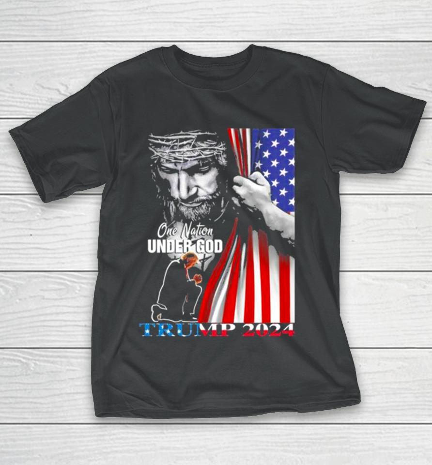 One Nation Under God Donald Trump 2024 Strong America T-Shirt
