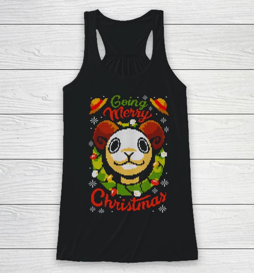 One Piece Going Merry Christmas Ugly Sweater Racerback Tank