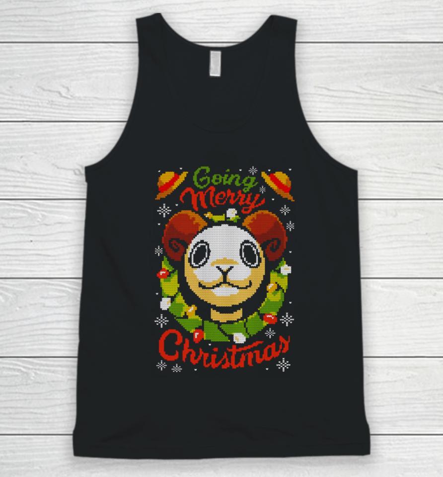 One Piece Going Merry Christmas Ugly Sweater Unisex Tank Top