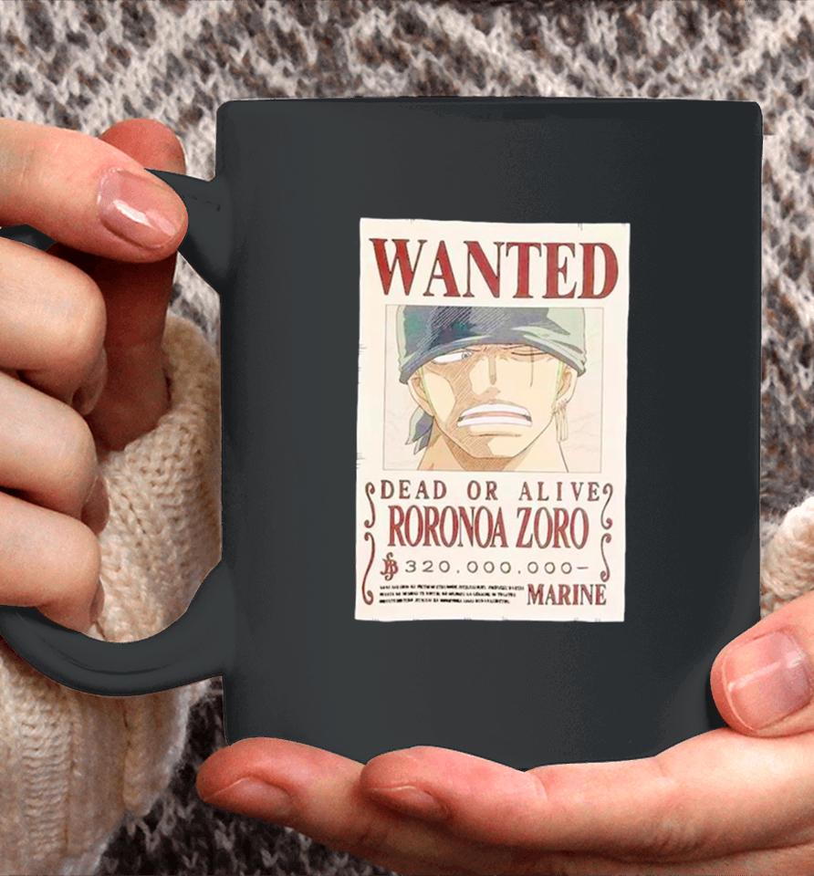 One Piece Zoro Wanted Poster Coffee Mug