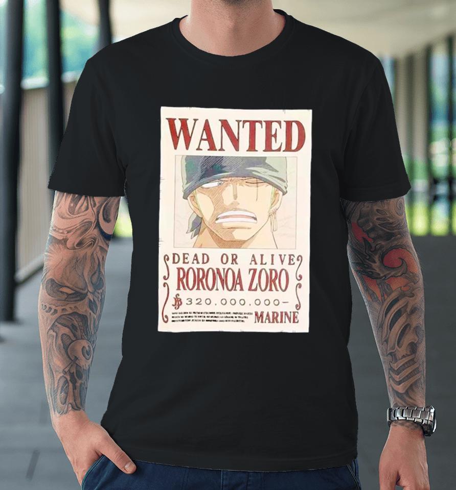 One Piece Zoro Wanted Poster Premium T-Shirt