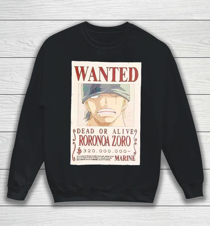 One Piece Zoro Wanted Poster Sweatshirt