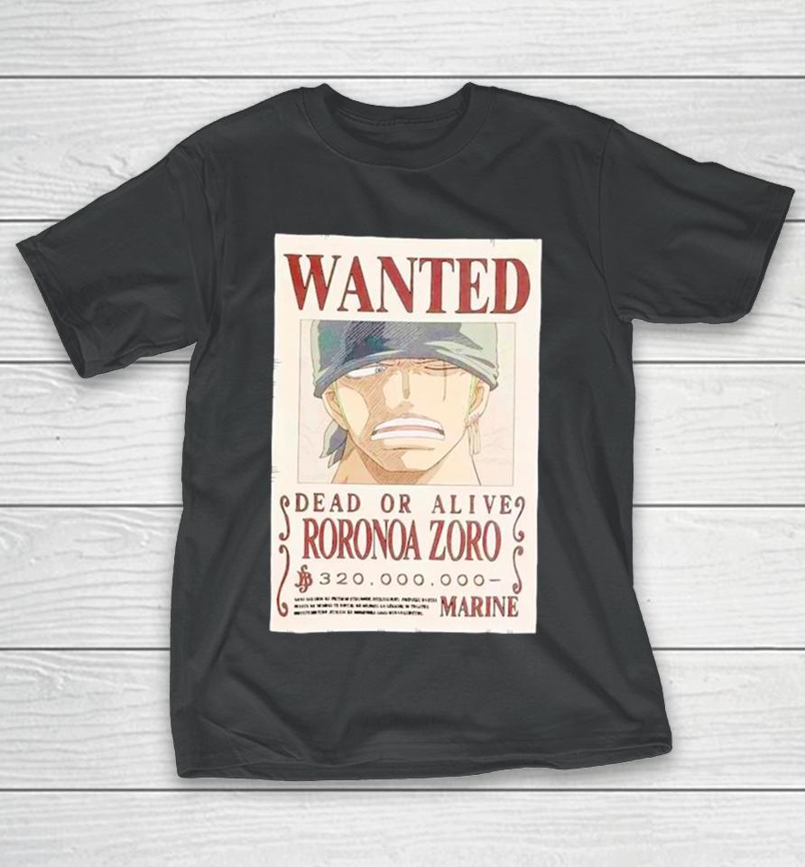 One Piece Zoro Wanted Poster T-Shirt