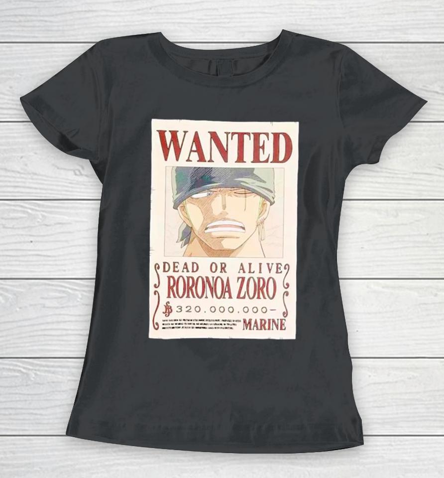 One Piece Zoro Wanted Poster Women T-Shirt