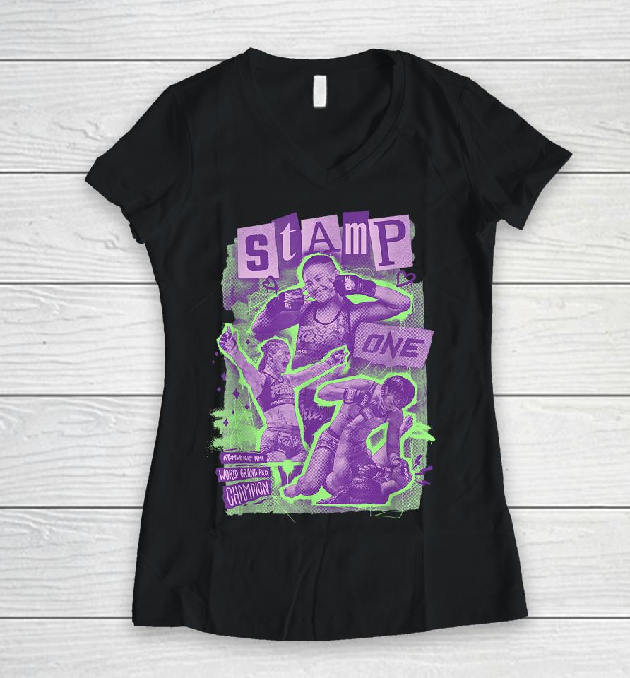 One Stamp Fairtex Athlete Women V-Neck T-Shirt
