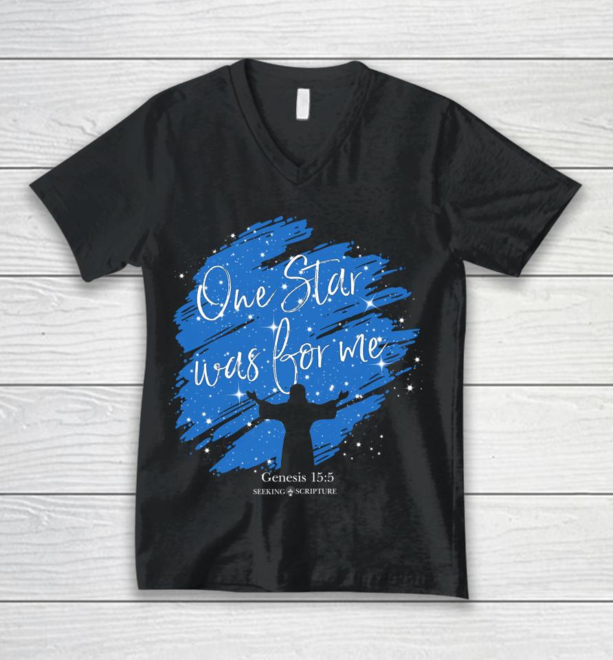 One Star Was For Me Genesis 15 5 Unisex V-Neck T-Shirt